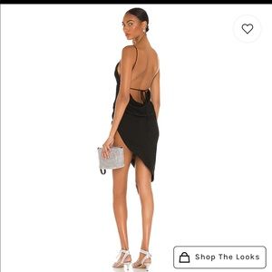 Revolve Amanda Uprichard black drape dress